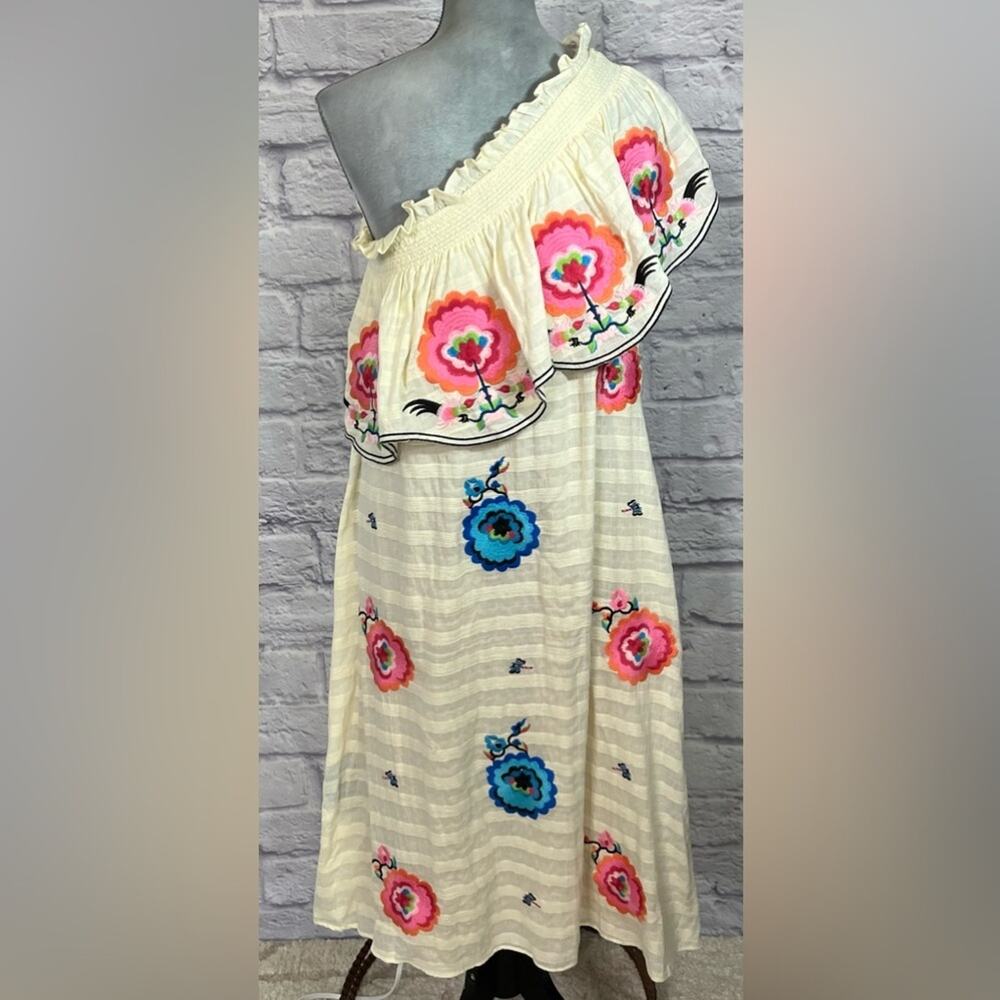 Plenty by Tracy Reese Embroidered One Shoulder Sundress - Picture 3 of 7